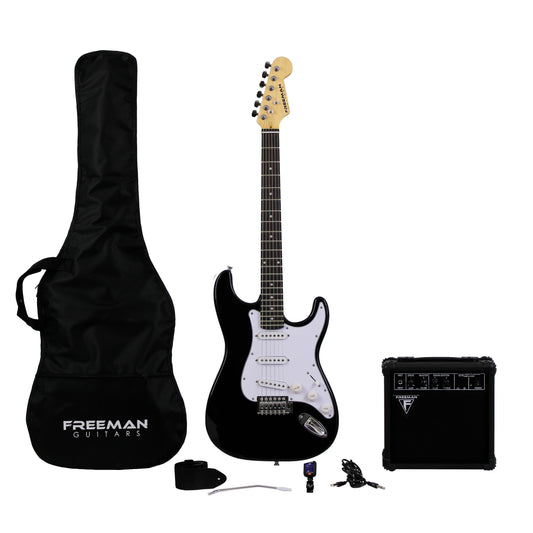 Pack de guitarra eléctrica Freeman Rockstarter - Black
