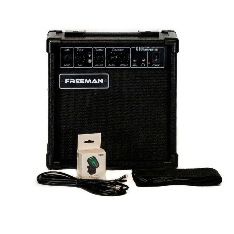Pack de guitarra eléctrica Freeman Rockstarter - Black