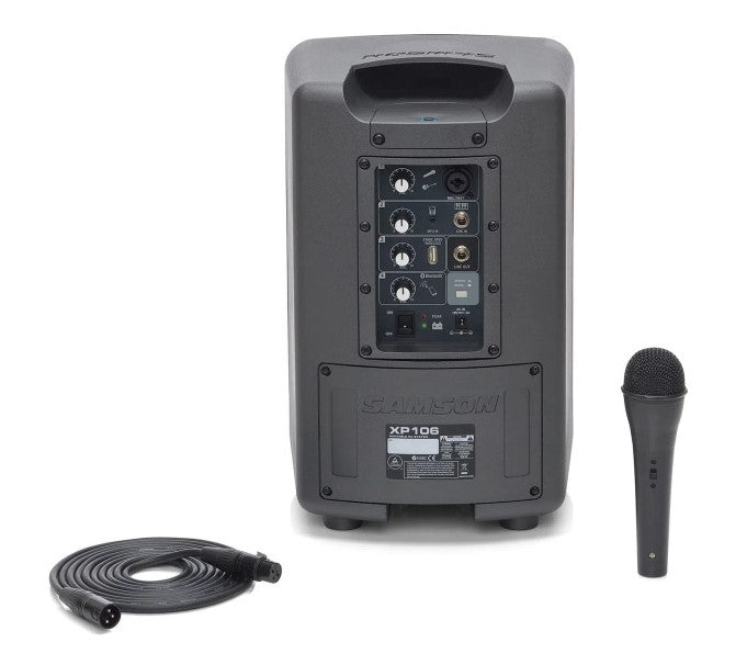 Caja acústica activa Samson XP106 con micrófono y bluetooth