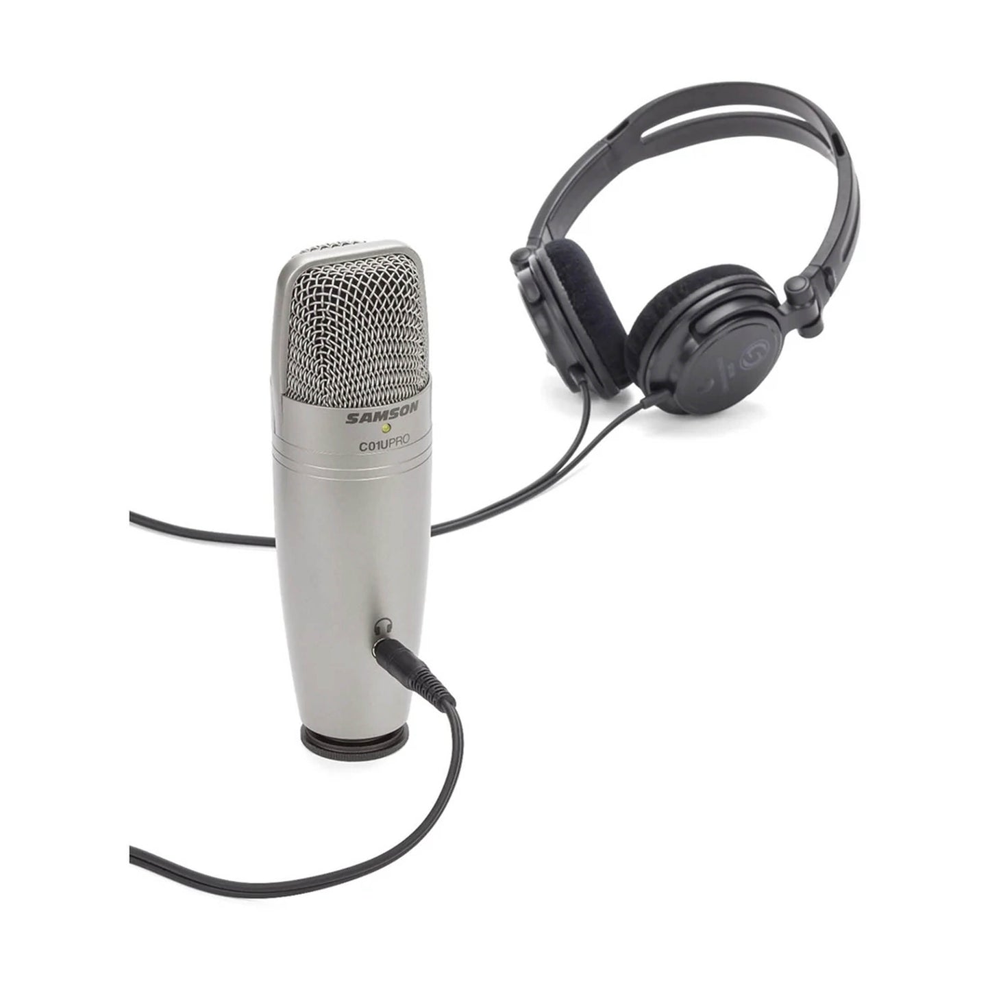 Pack de micrófono y audífonos Samson USB C01U/SR850 Pro Recording/Podcast